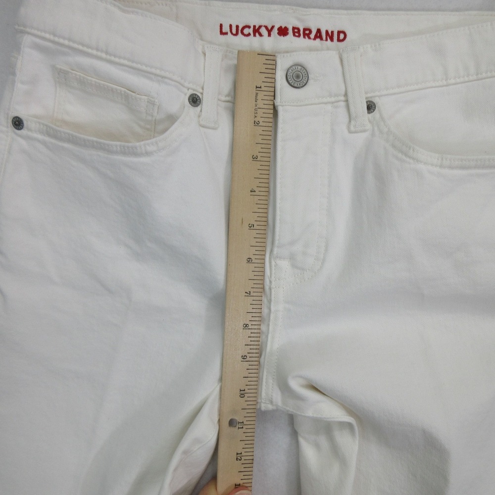 Lucky Brand Women's Ava Mid Rise Skinny Jeans White Denim Stretch Size 10 30 - Picture 6 of 16